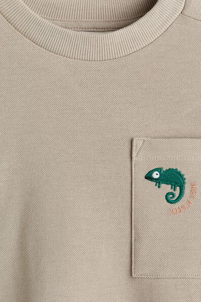 Embroidery-motif piqué T-shirt