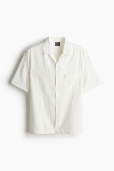 Regular Fit Linen-blend resort shirt