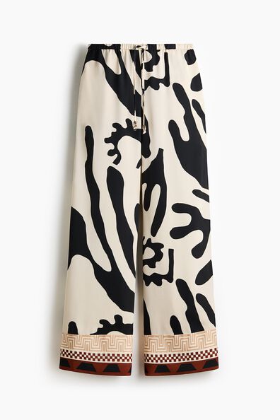 Wide drawstring trousers