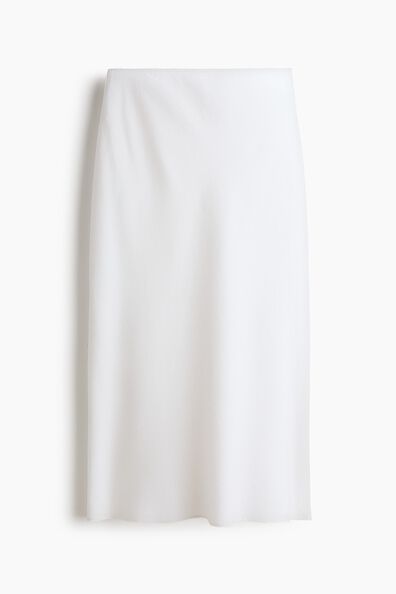 Linen-blend slip skirt