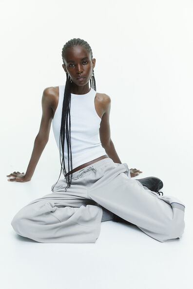 Side-striped track pants