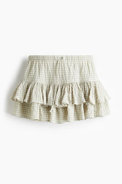 Tiered drawstring skirt