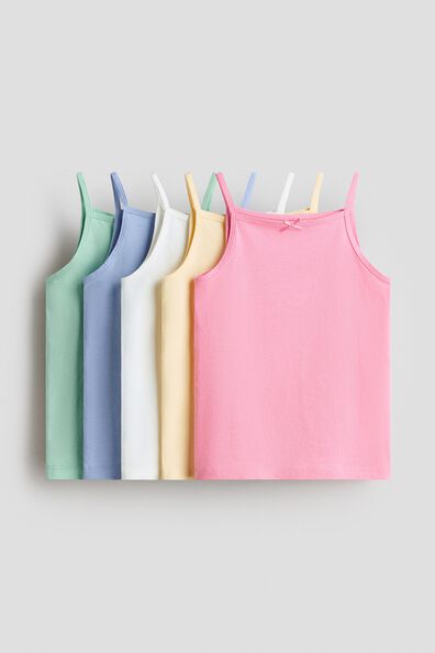 5-pack cotton strappy tops