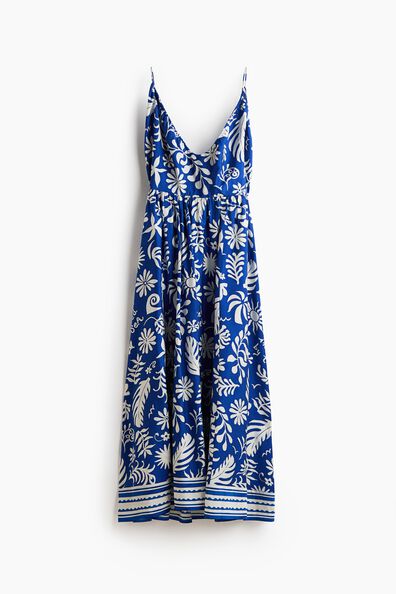 Open-back flared-skirt dress
