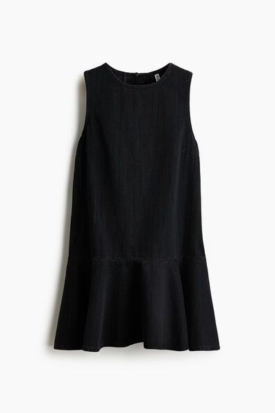 Embellished denim dress