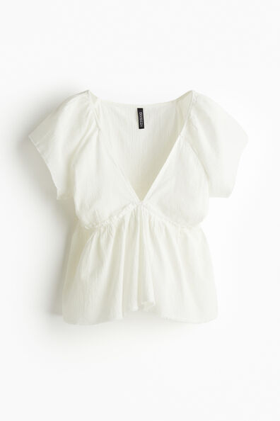 Crêpe peplum blouse
