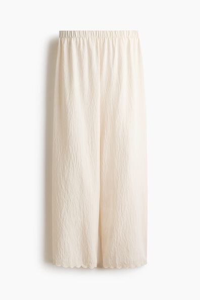 Straight scalloped trousers