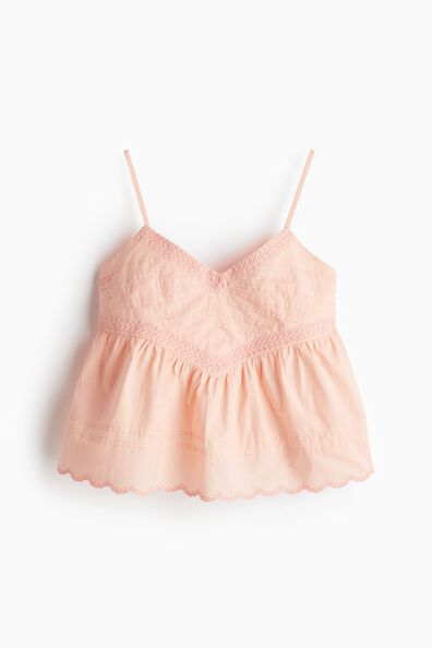 Pintucked strappy top