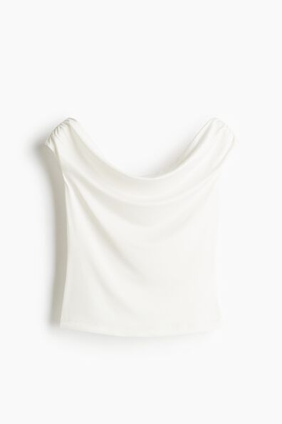 Draped off-the-shoulder top