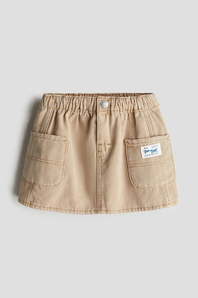 Cotton canvas skirt