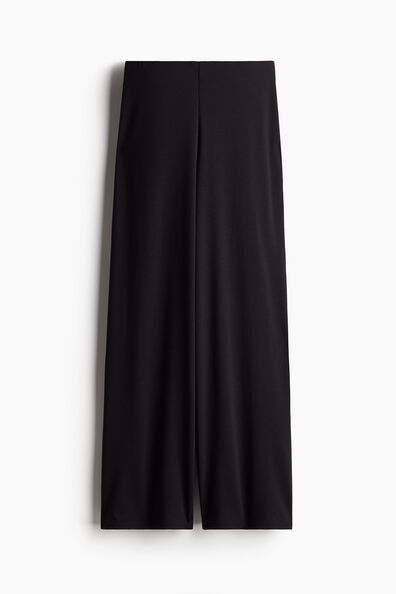 Wide jersey trousers