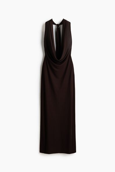 Cowl-neck maxi dress