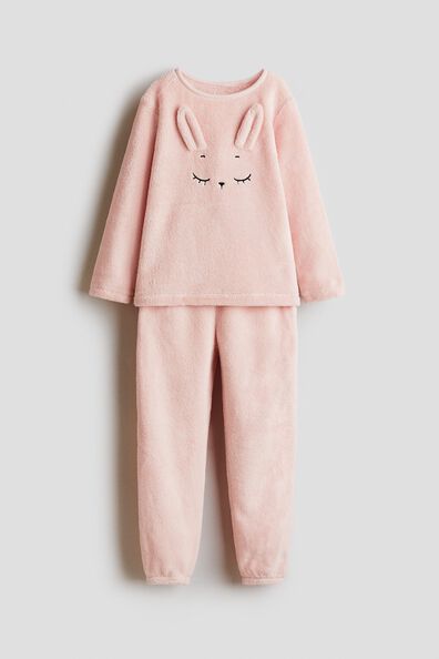 Appliquéd pile pyjamas