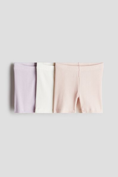 3-pack ribbed cycling shorts