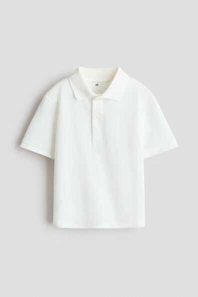 Embroidered-motif piqué polo shirt