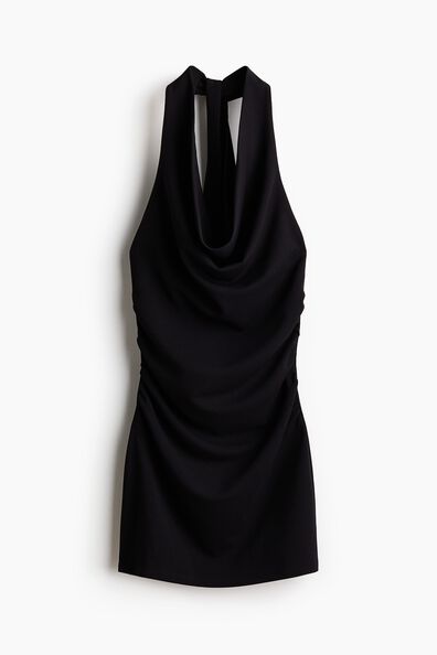 Draped halterneck dress