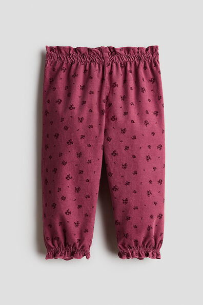 Patterned corduroy trousers