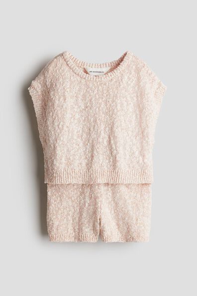 2-piece bouclé-knit set