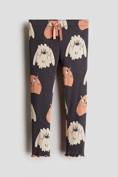 Printed cotton leggings