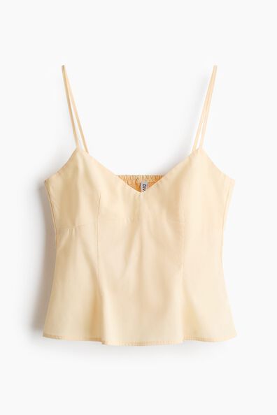 Peplum strappy top