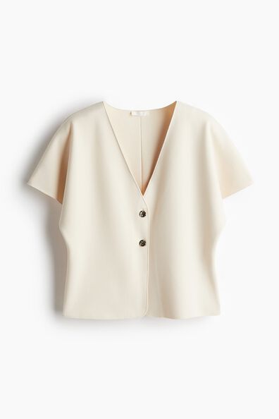 Batwing-sleeved cardigan