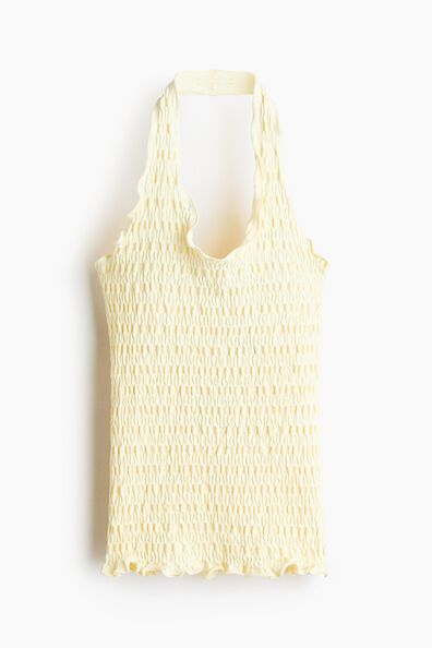 Smocked halterneck top