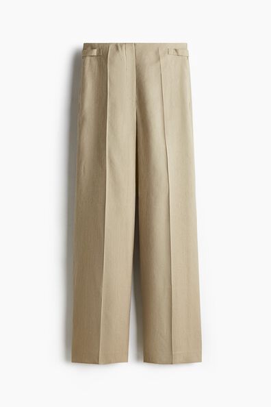 Linen-blend trousers