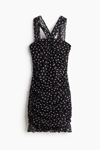 Ruched mesh dress