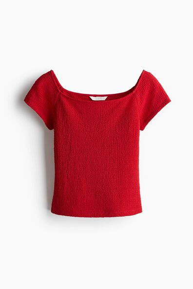 Textured jersey top