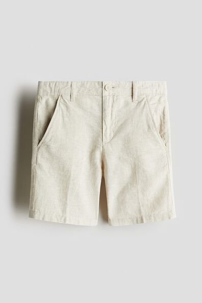 Linen-blend chino shorts