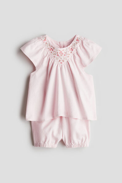 2-piece linen-blend set