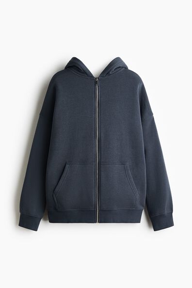 Oversized zip-through hoodie