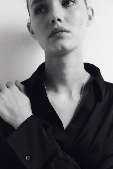 V-neck blouse
