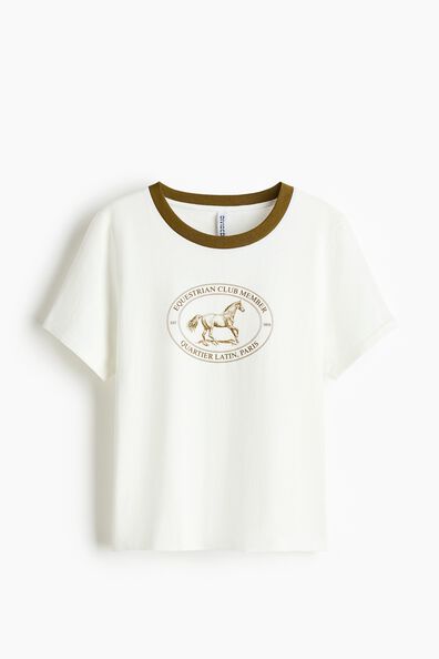 Printed cotton T-shirt