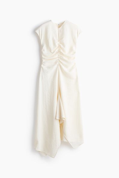Cap-sleeved handkerchief dress