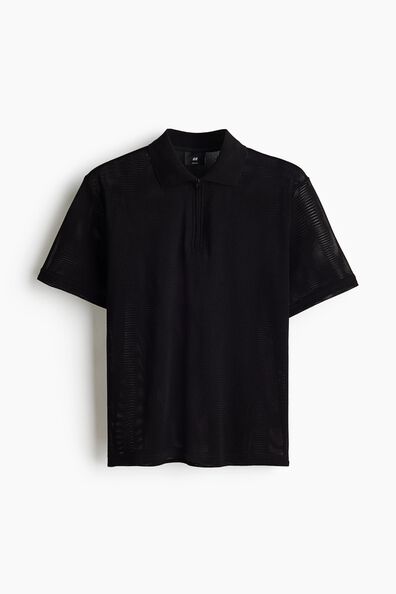Regular Fit Hole-knit polo shirt
