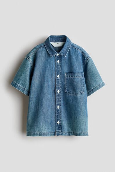 Loose-fit denim shirt