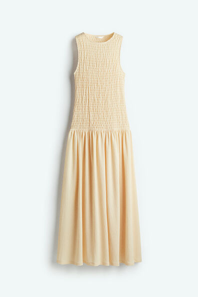 Smocked jersey dress