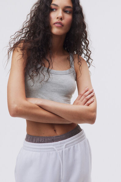 Cropped strappy top