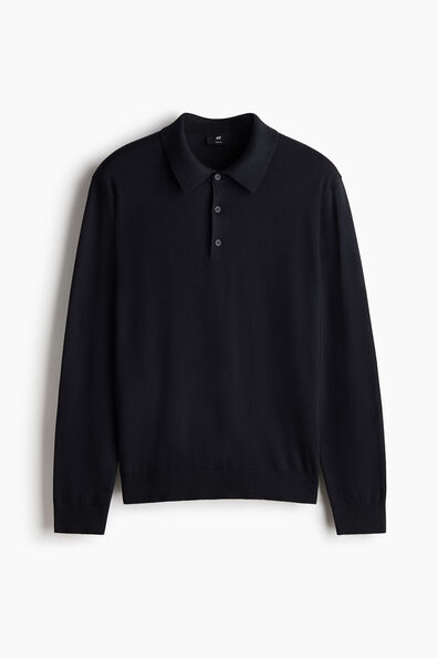 Regular Fit Fine-knit polo shirt