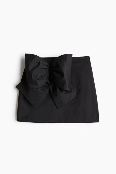 Bow-front mini skirt