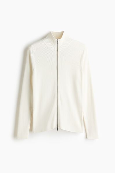 Slim Fit Rib-knit cardigan