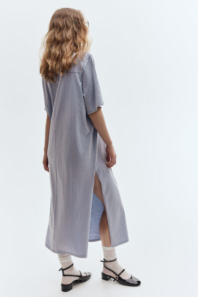 Shoulder-pad T-shirt dress