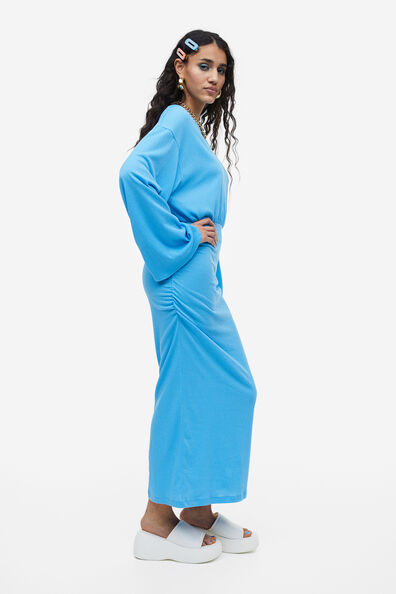 Crinkled gathered dress
