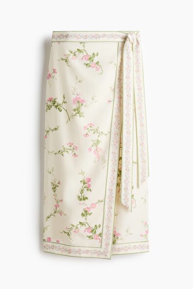 Lyocell-blend wrap skirt