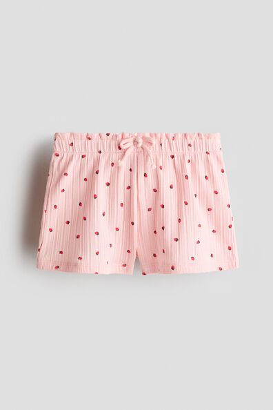 Pointelle jersey shorts