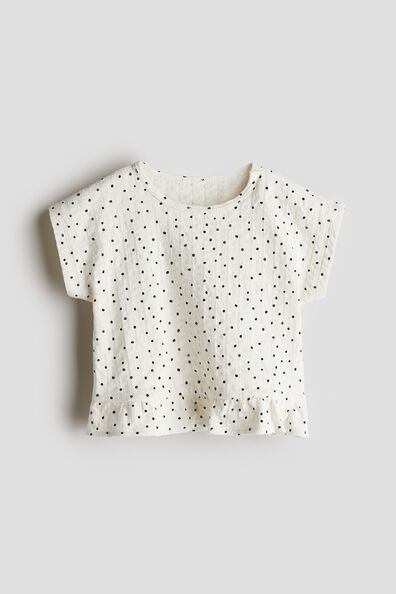 Frill-trimmed top