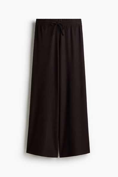 Waffled drawstring trousers