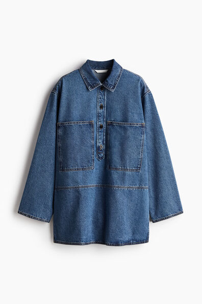 Long denim shirt