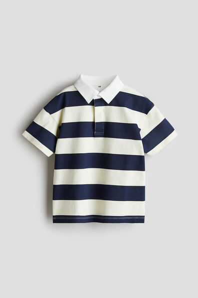 Printed cotton rugby shirt